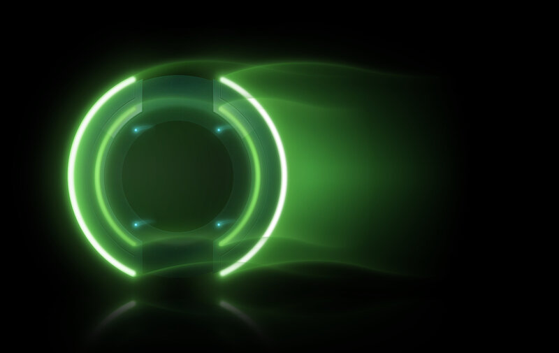 glowing green ring design