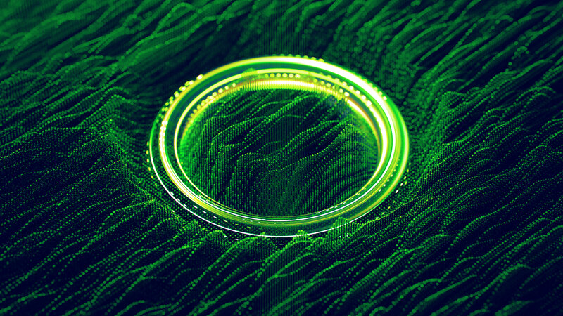 Glowing Green Ring — Technological