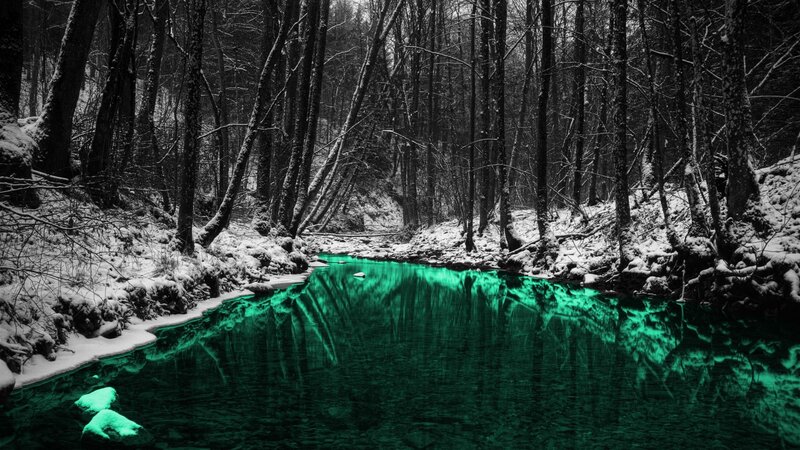 Glowing Green River