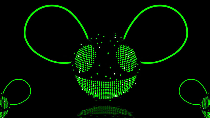 Glowing Green Robot Head