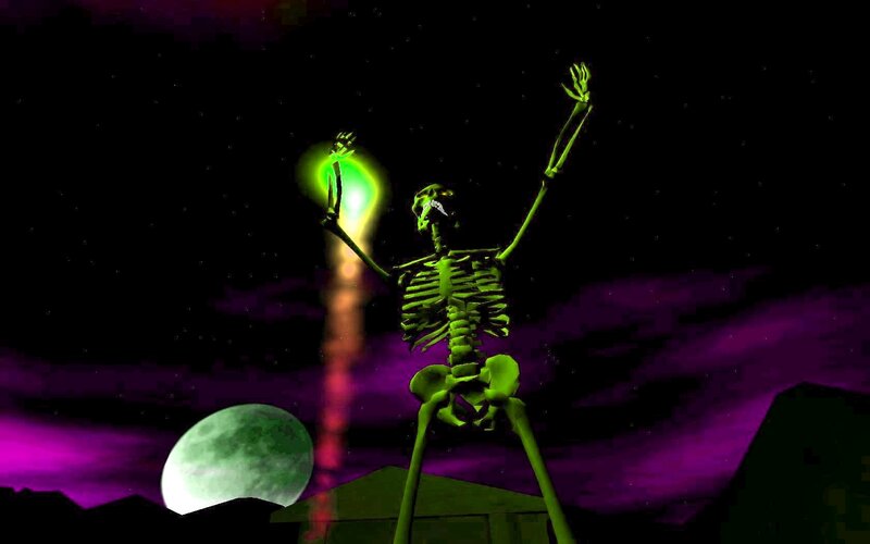Glowing Green Skeleton — Eerie