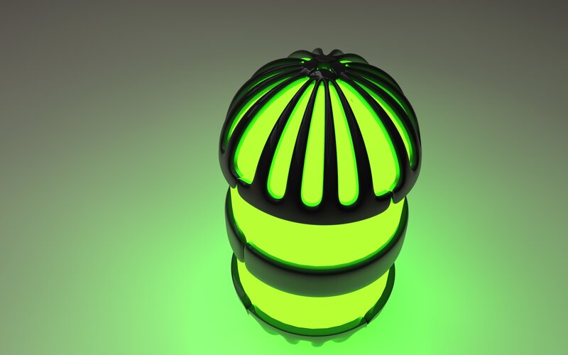 Glowing Green Sphere — Neon