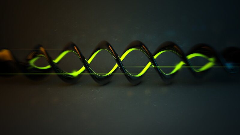 Glowing Green Spiral — Dramatic