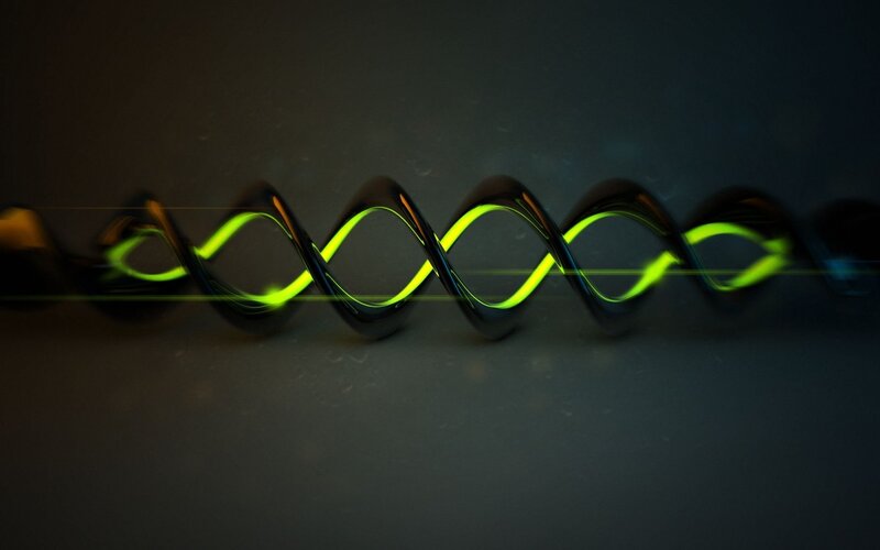 glowing green spiral