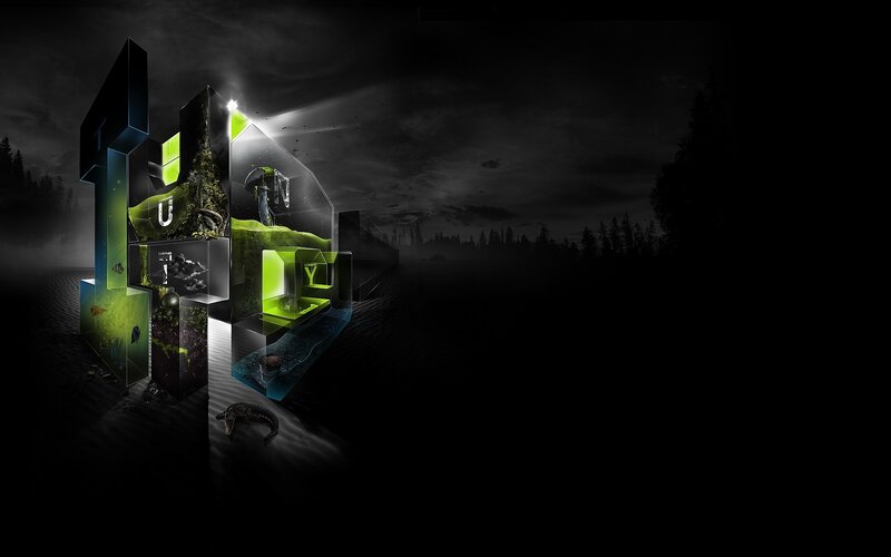 Glowing Green Structure