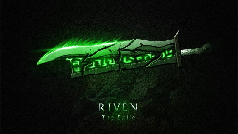 Glowing Green Sword — Black