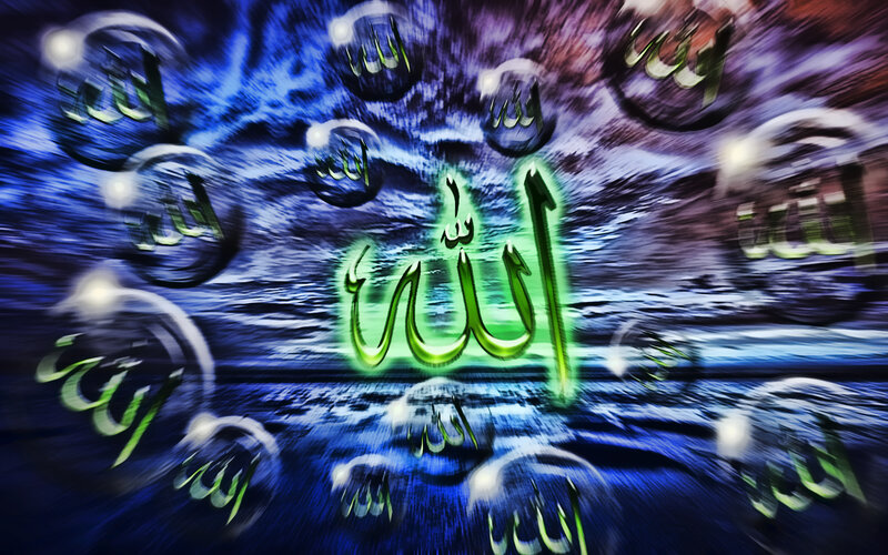 Glowing Green Text — Blue