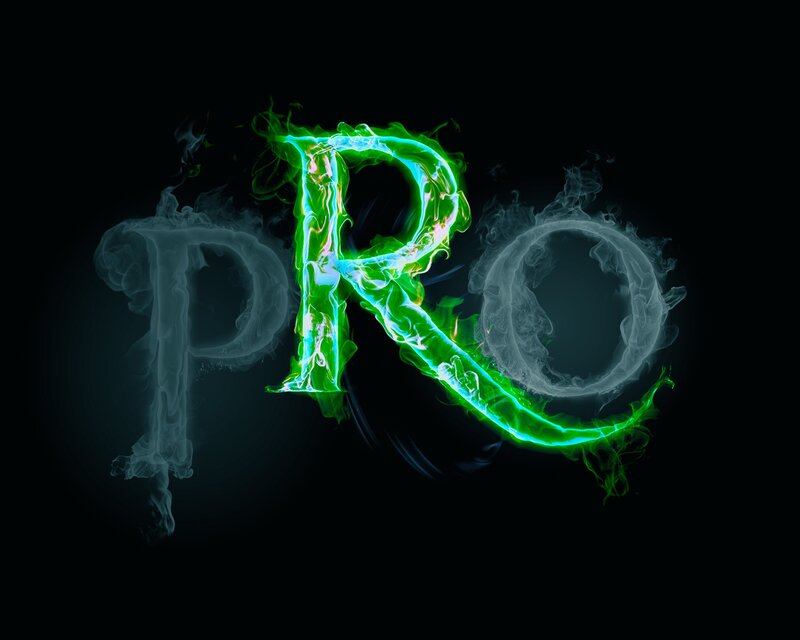 Glowing Green Text — Dramatic