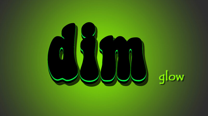 Glowing Green Text — Neon
