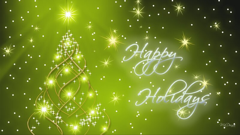 Glowing Green Tree — Festive