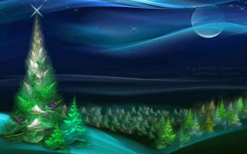 Glowing Green Tree — Serene