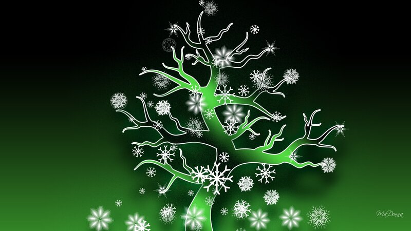 Glowing Green Tree