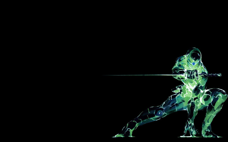 Glowing Green Warrior — Dramatic, Digital Art