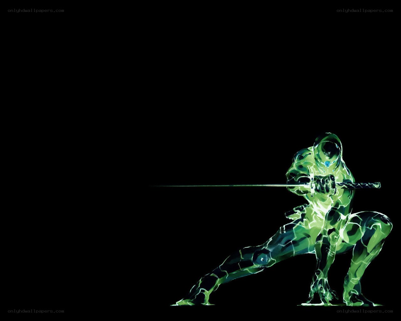 glowing green warrior in combat