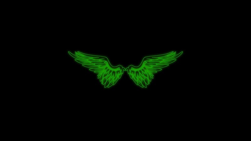 Glowing Green Wings