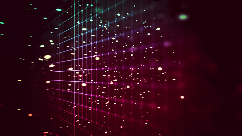 Glowing Grid in Dark Space