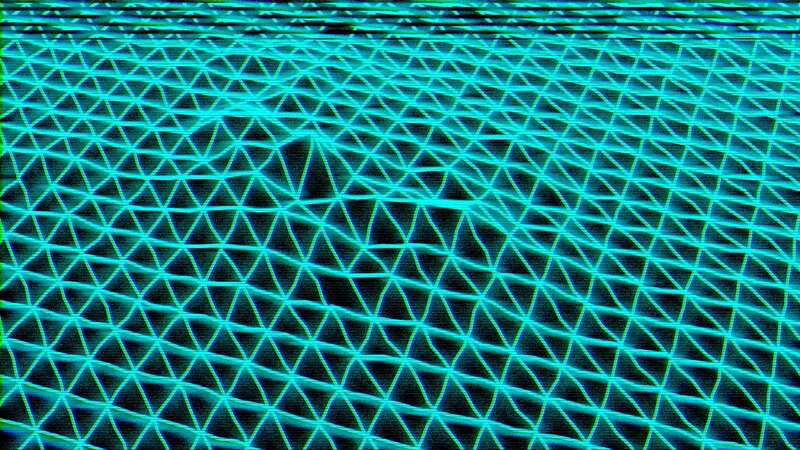 Glowing Grid Pattern — Cyan