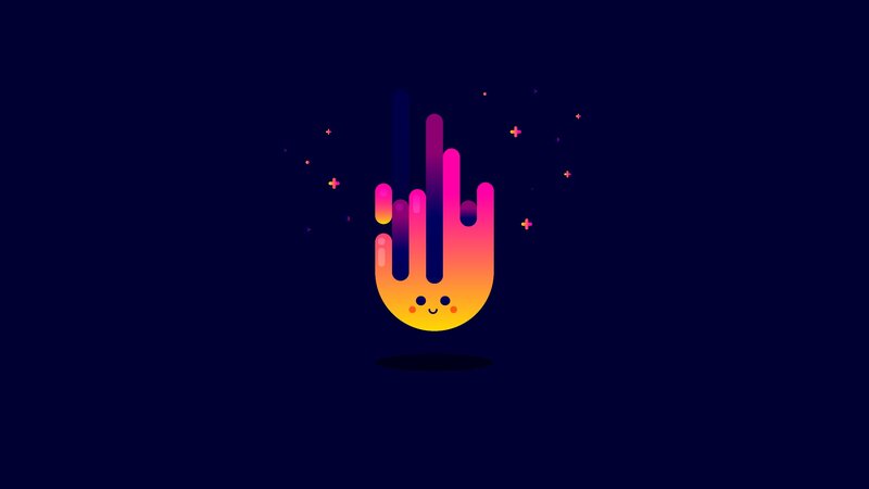 Glowing Hand Character