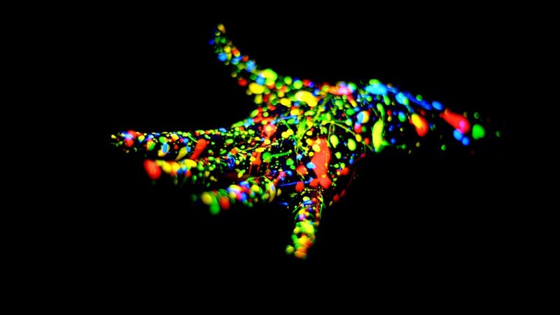Glowing Hand on Black
