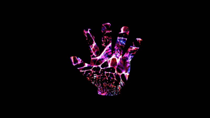 Glowing Hand Silhouette