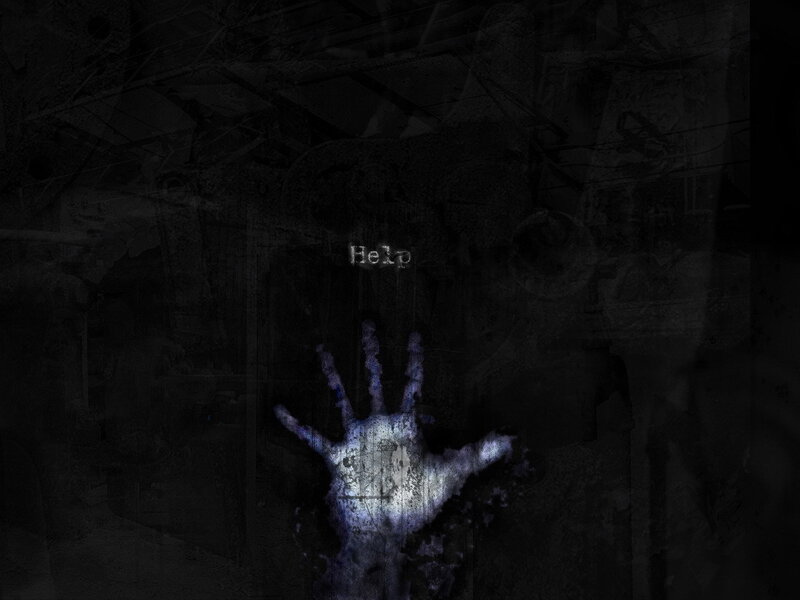 Glowing Handprint on Wall