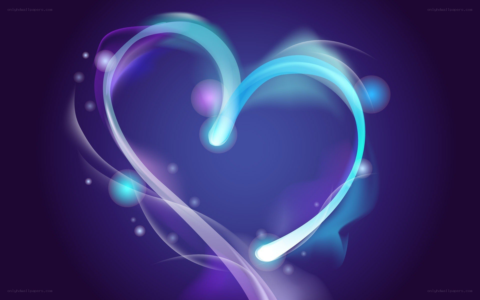 glowing heart abstract art