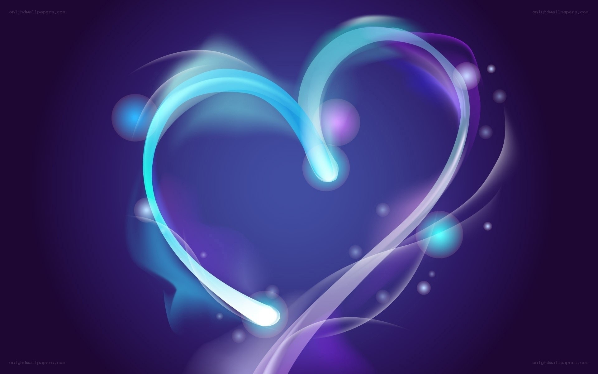 glowing heart abstract art