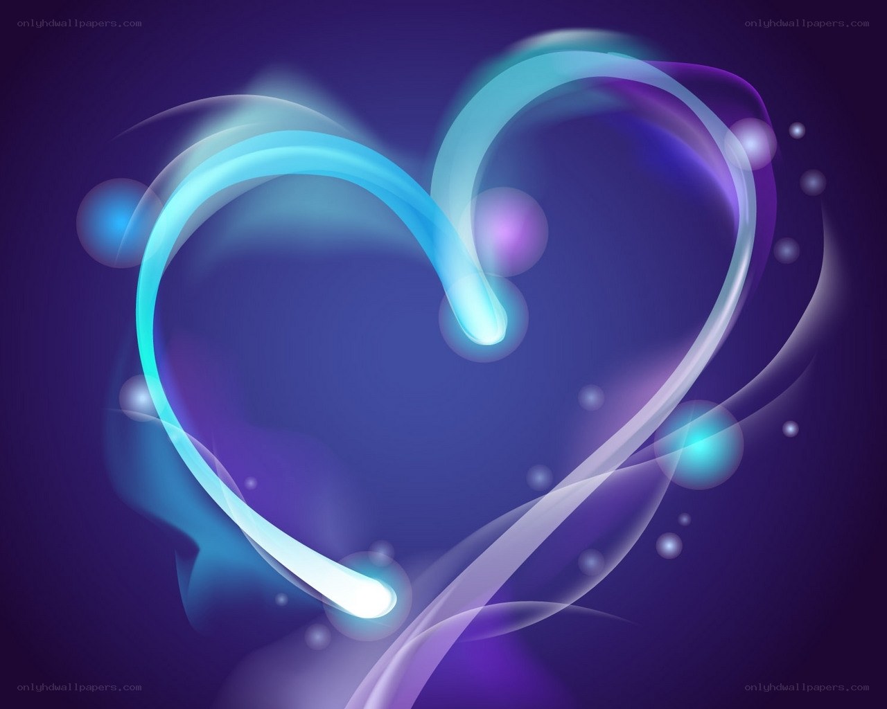 glowing heart abstract design
