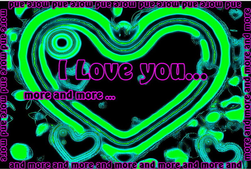 Glowing Heart Design — Green