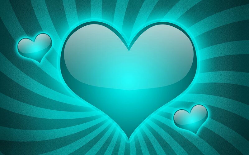 glowing heart design