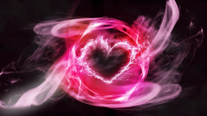 Glowing Heart Energy — Pink, Dramatic