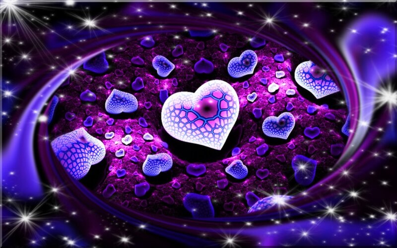 Glowing Heart Fractals