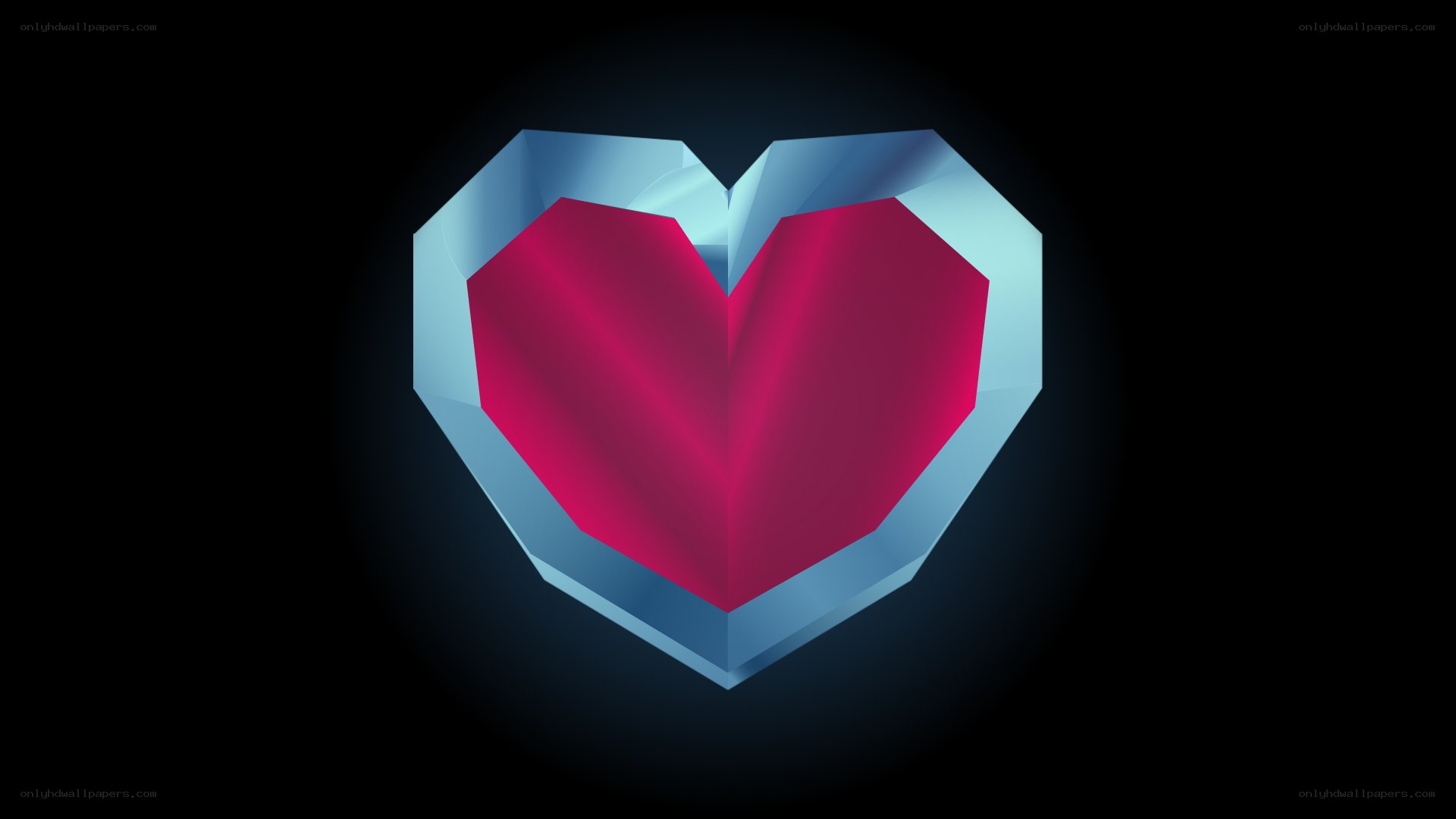 glowing heart gem