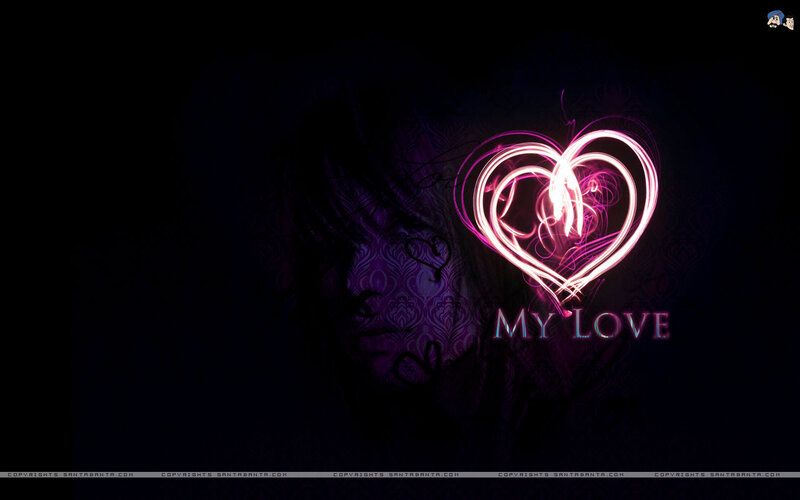 Glowing Heart Light Effect — Purple
