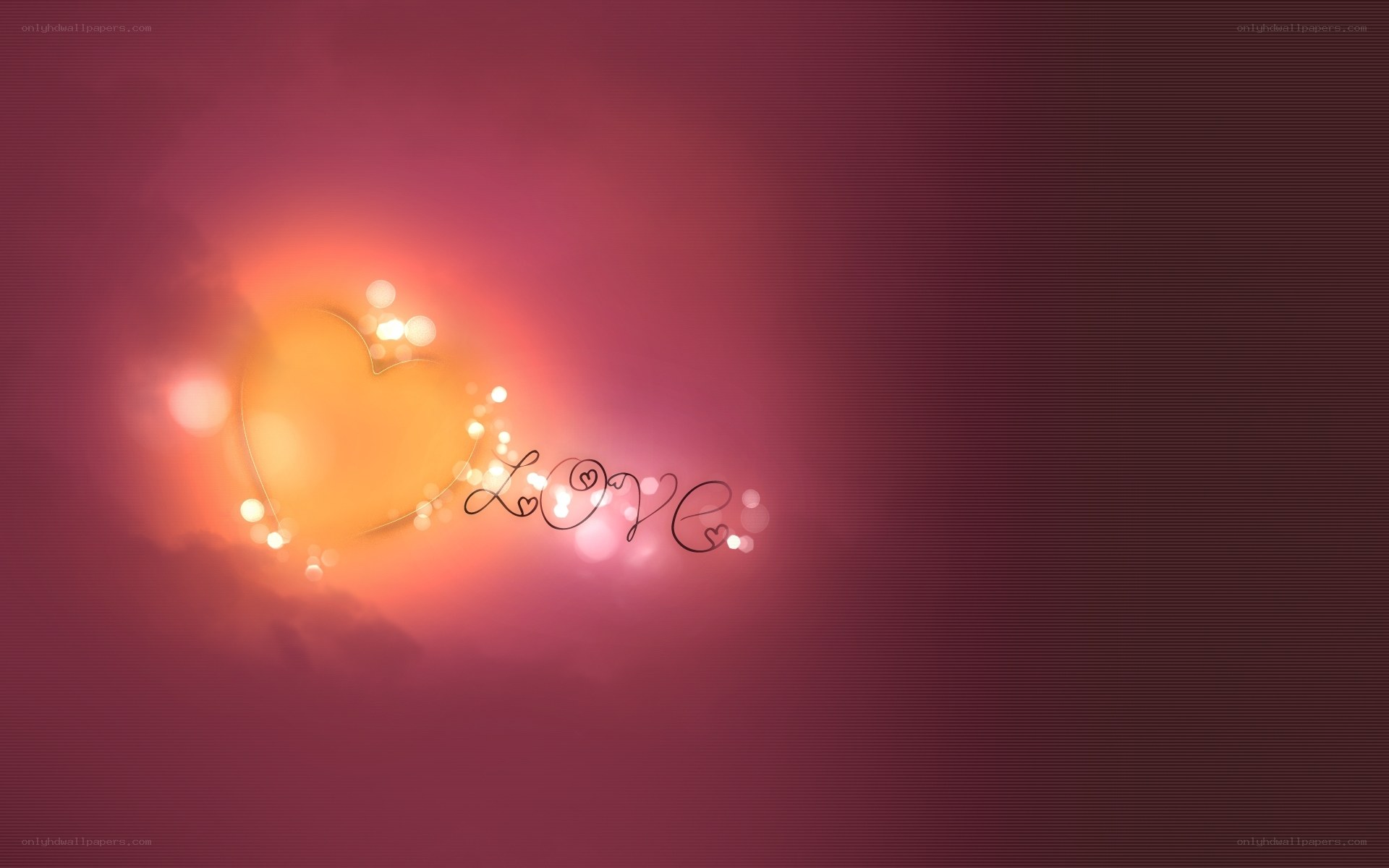 glowing heart love design