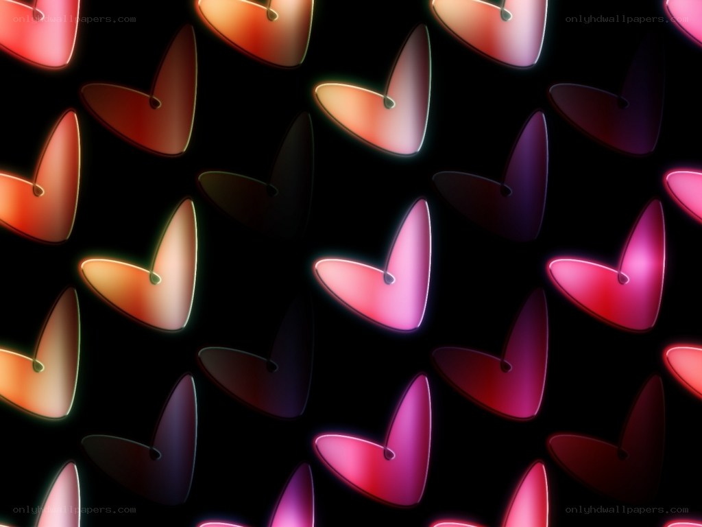 glowing heart pattern