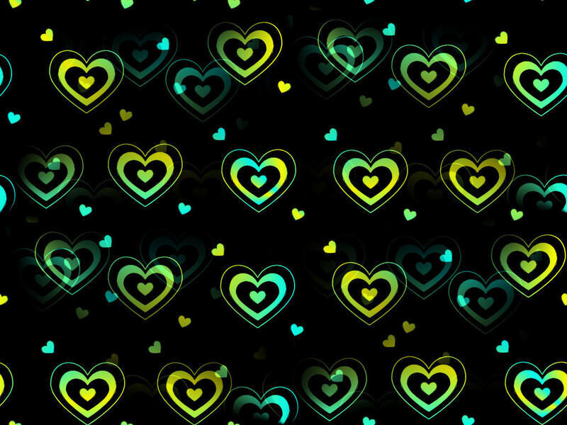 Glowing Heart Pattern — Green