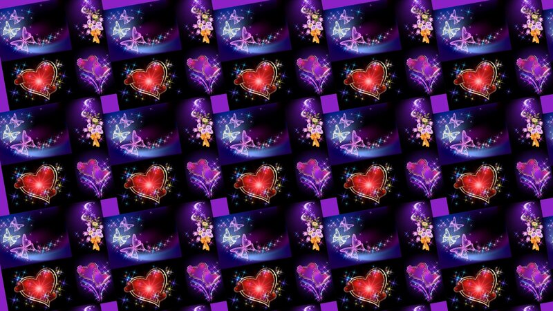 Glowing Heart Pattern — Purple