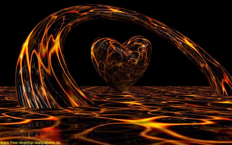 Glowing Heart Sculpture — Black