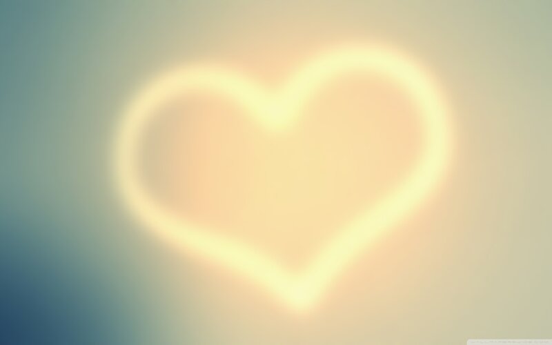 glowing heart shape