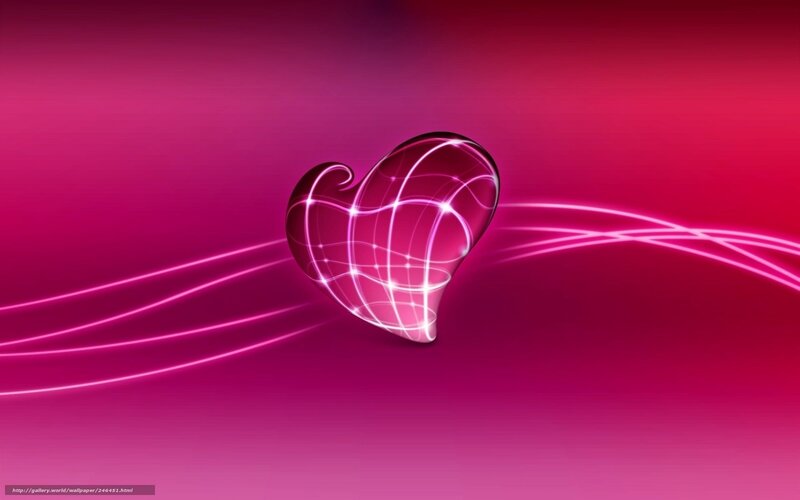 Glowing Heart Shape — Pink, Abstract