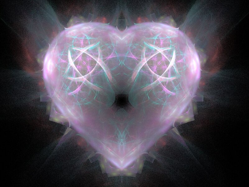 Glowing Heart Shape — Pink, Ethereal