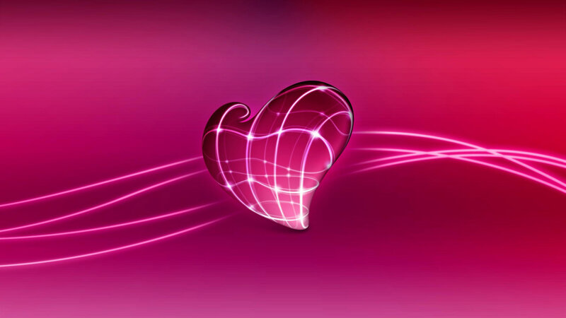 Glowing Heart Shape — Pink, Romantic