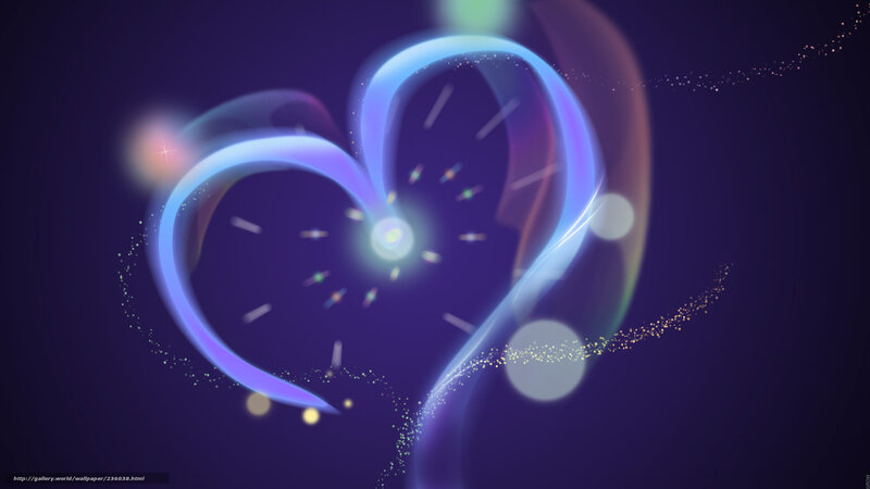 Glowing Heart Shape — Purple, Dreamy