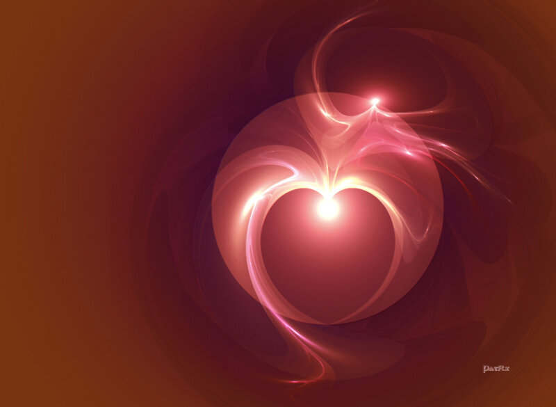 Glowing Heart Shape — Red, Ethereal