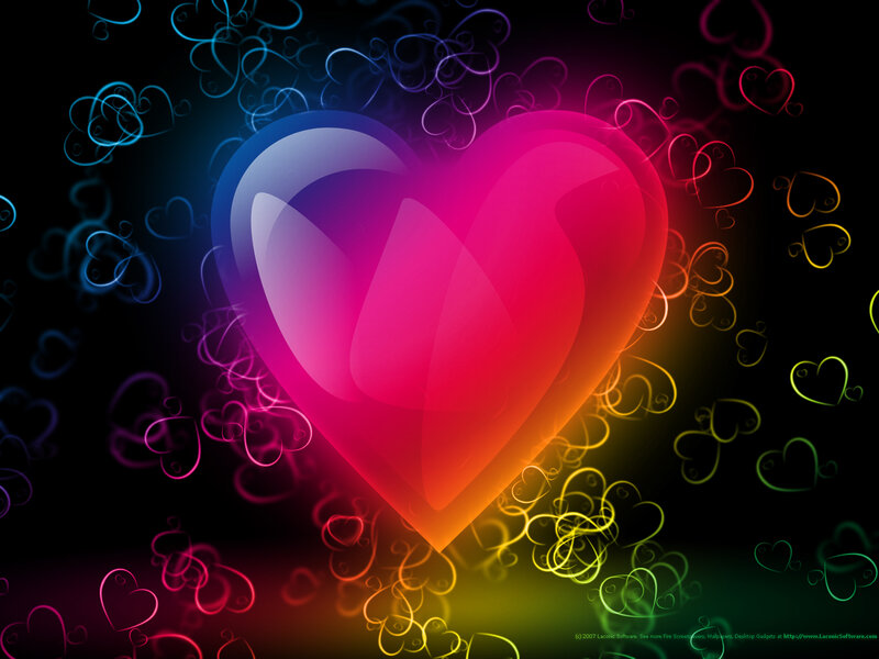 Glowing Heart Shape — Red