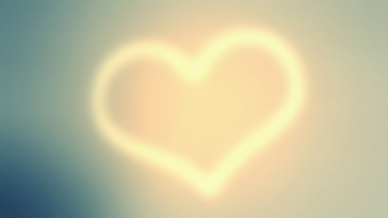 glowing heart shape