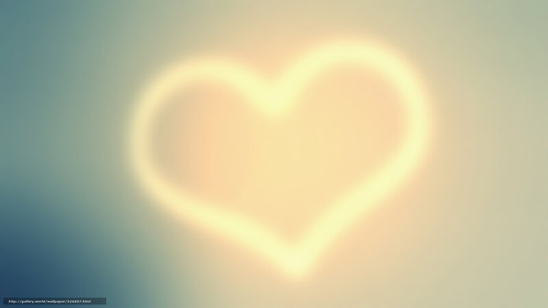 Glowing Heart Shape — Yellow, Serene