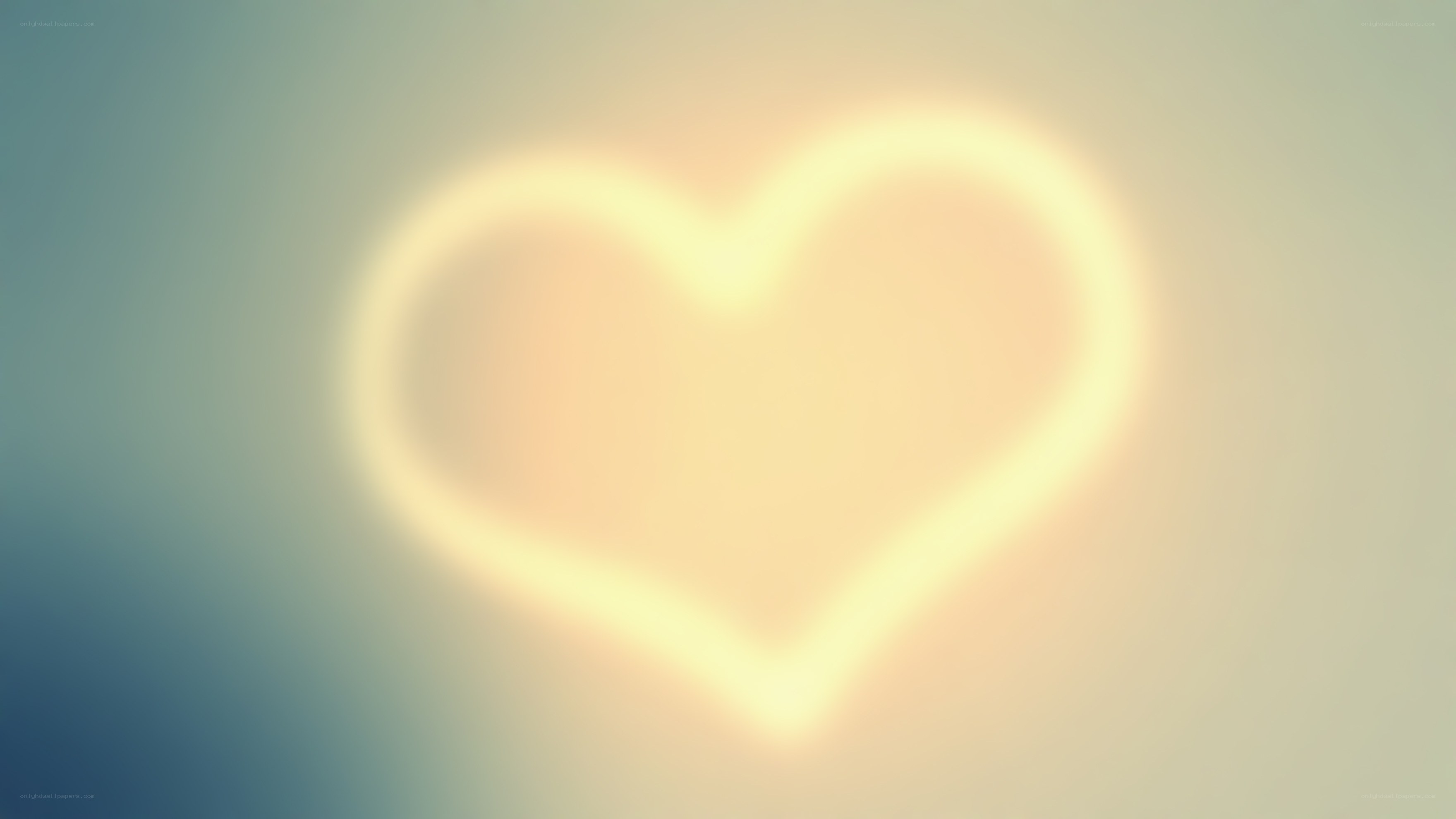 glowing heart shape