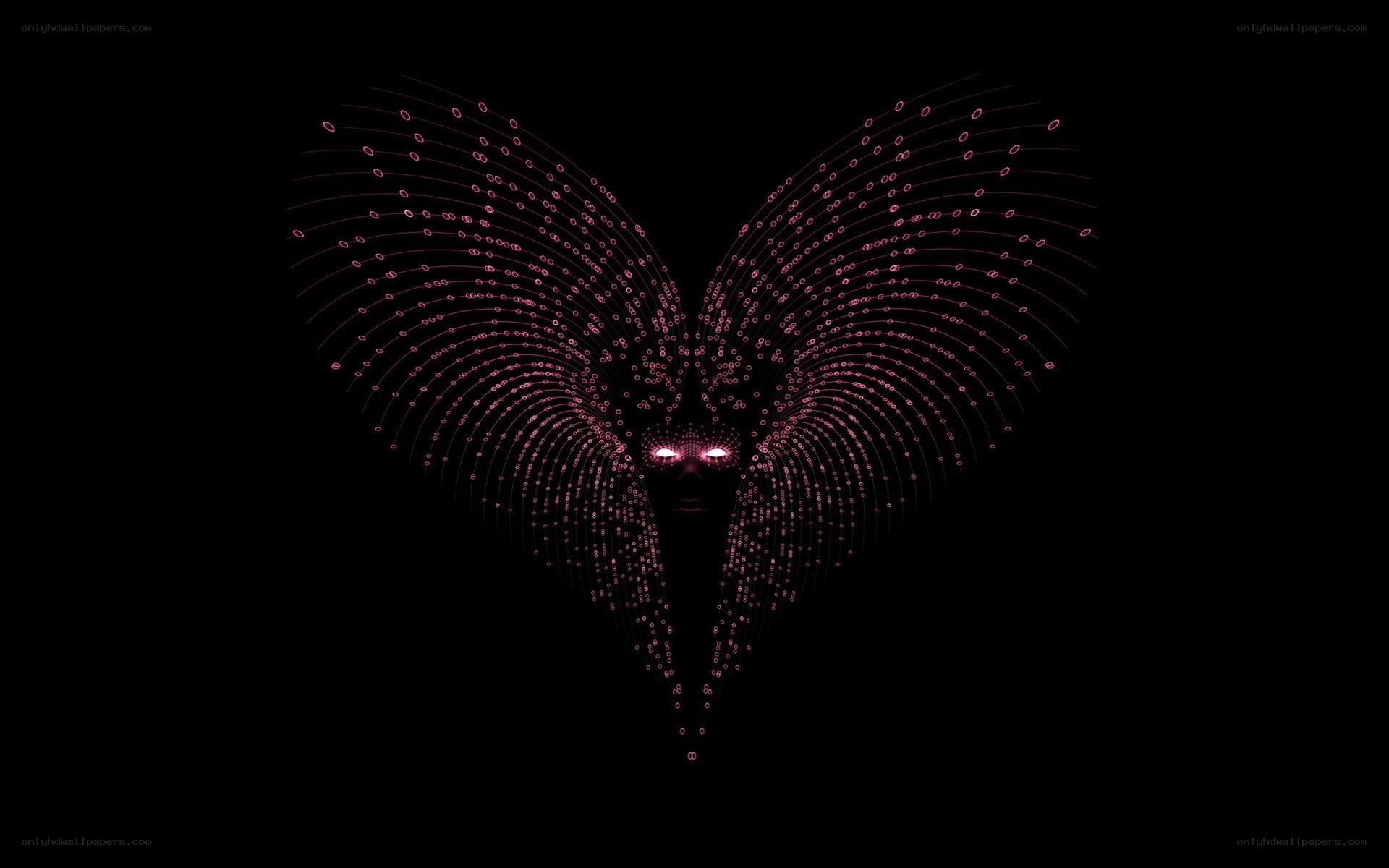 glowing heart-shaped figure